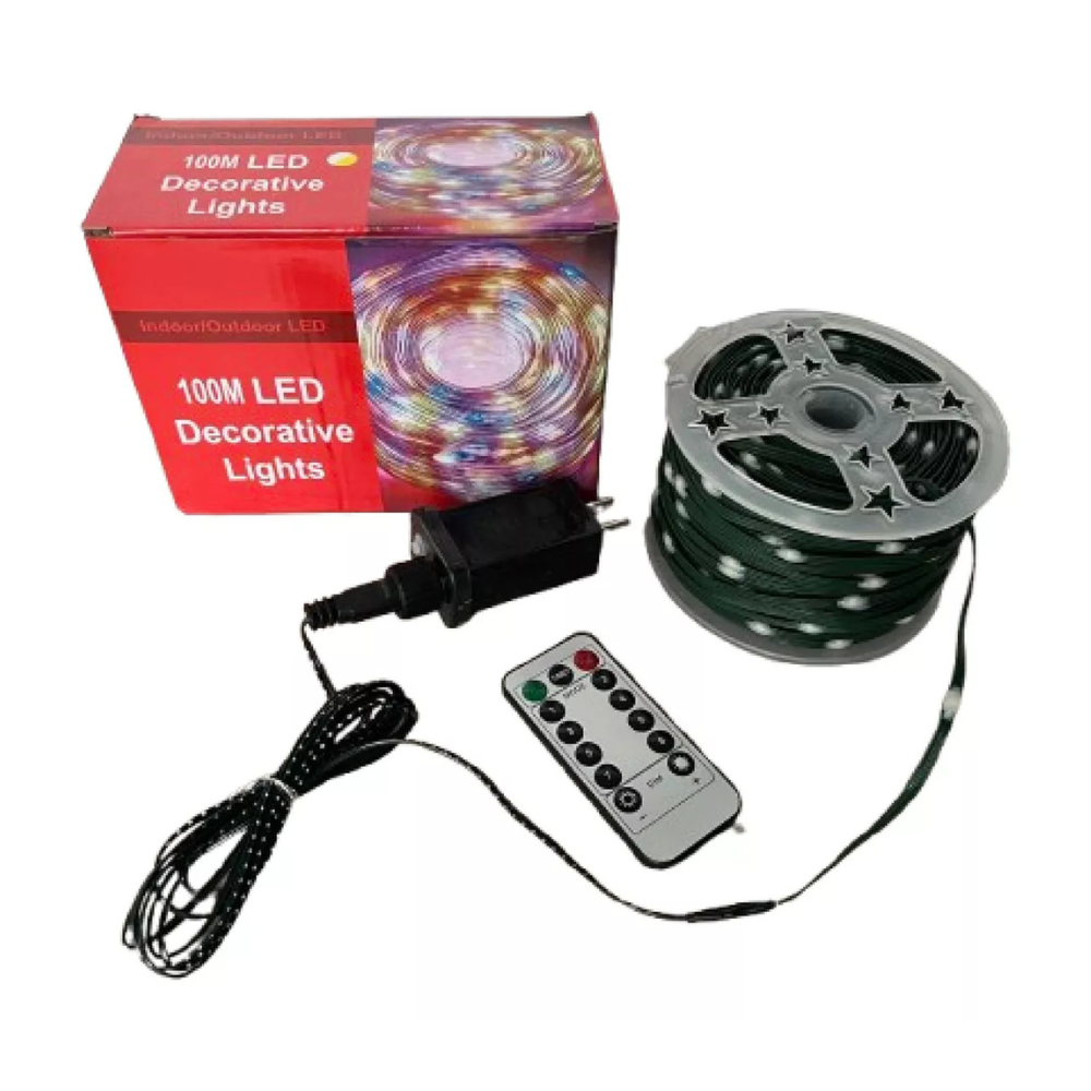 Luces De Cadena Navideñas 100 Metros