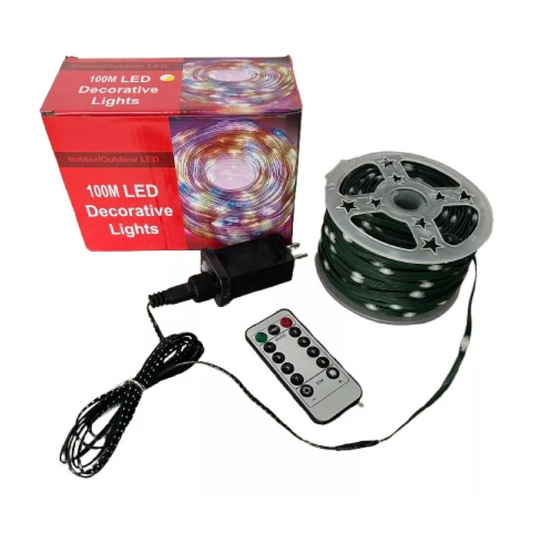 Luces De Cadena Navideñas 100 Metros